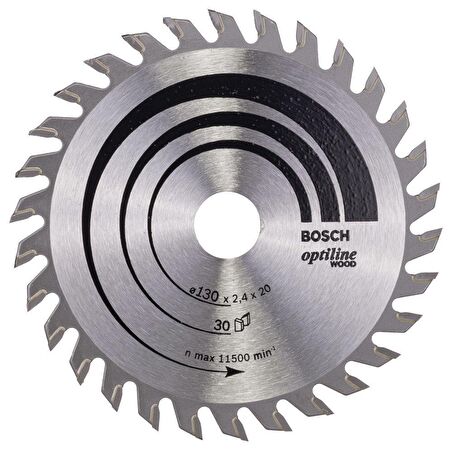 Bosch Optiline Ahşap 130x20/16mm 30 Diş Daire Testere Bıçağı 2608640583